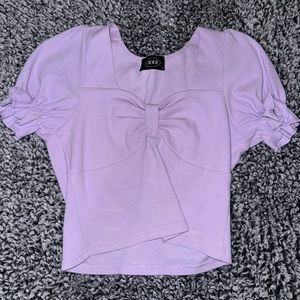Purple scrunch top